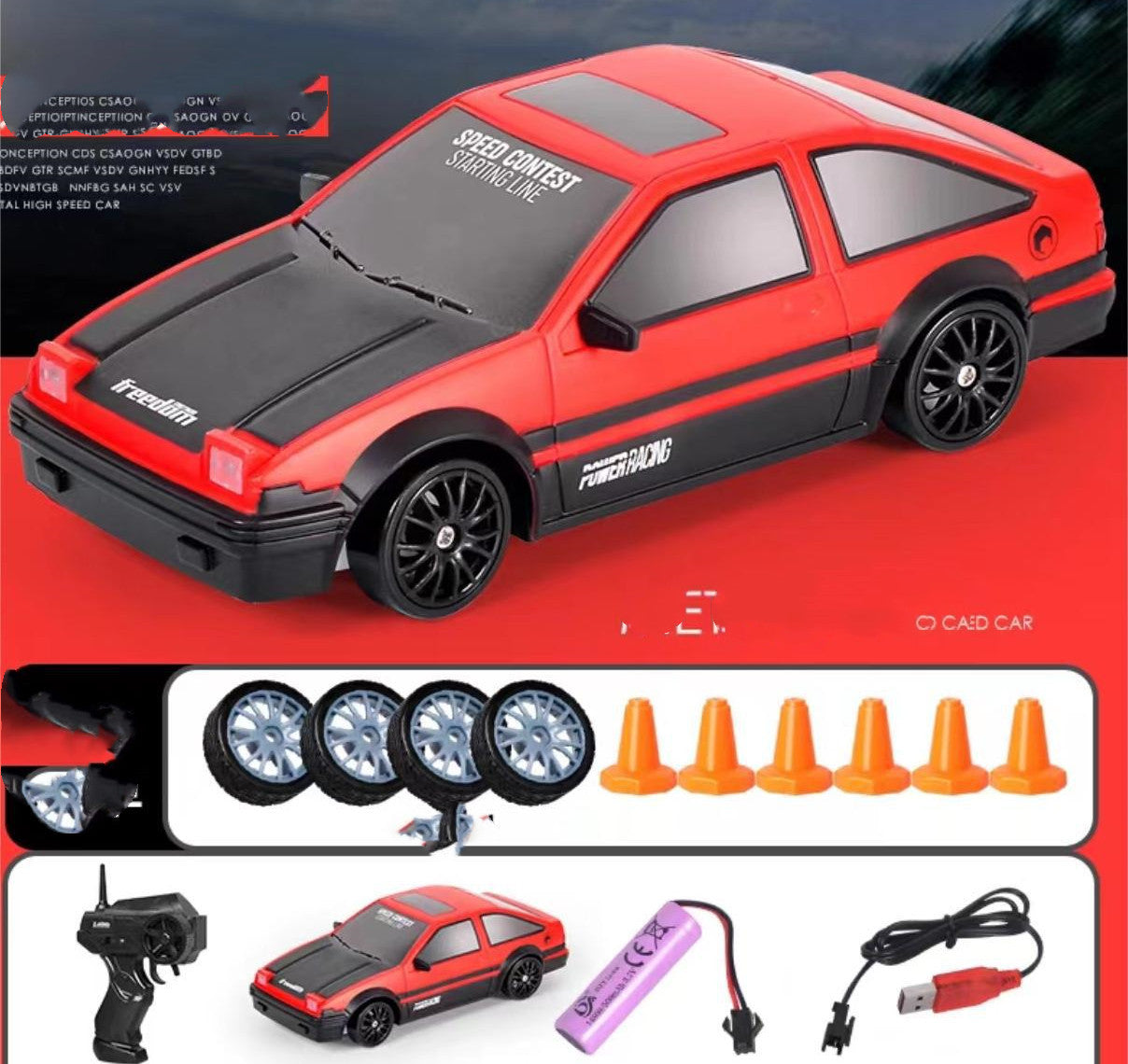 Drift car toy remote control GTR model AE86 vehicle